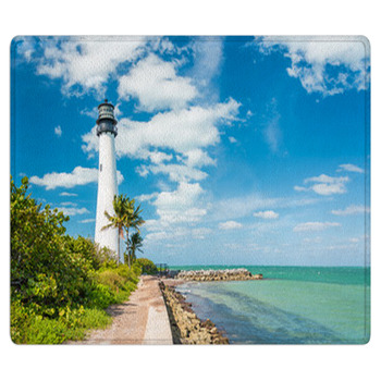 Famous Lighthouse At Key Biscayne, Miami Bath Mat