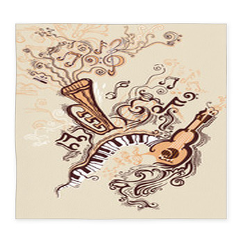 Fantasy Illustration On A Musical Custom Size Floor Mat