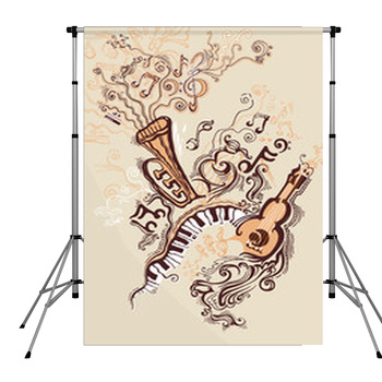 Fantasy Illustration On A Musical Pole Pocket Backdrop
