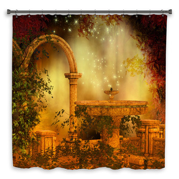 Fantasy Magical Forest Scene Shower Curtain