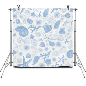 Fantasy Maritime Seamless Pattern Fleece Backdrop