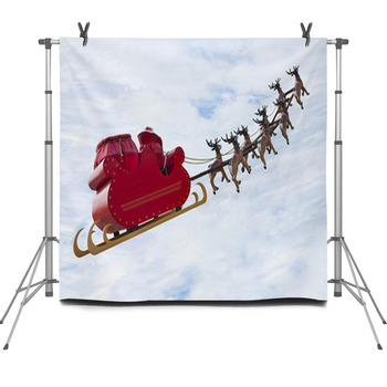 Farewell Santa Claus Fleece Backdrop