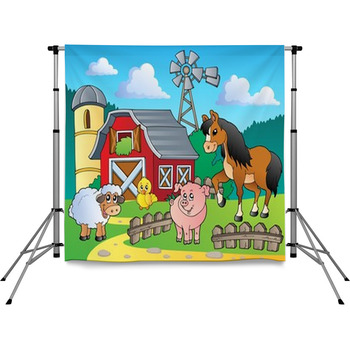 Farm Theme Image 4 Pole Pocket Backdrop