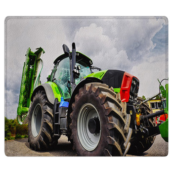 Farming Tractor And Plough, Giant Tires, Latest  Bath Mat