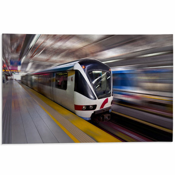 Fast LRT Train In Motion, Kuala Lumpur Area Rug