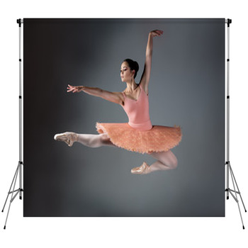 Female Ballet Dancer Fleece Backdrop