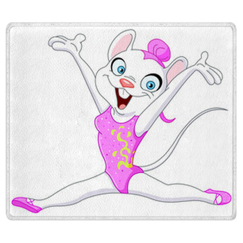 Female Gymnast Cat Bath Mat