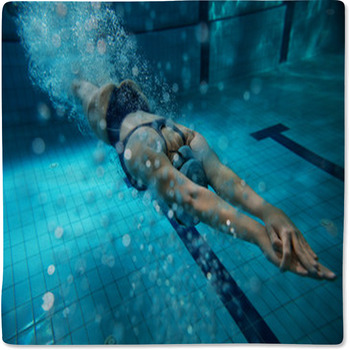 Female Swimmer At The Swimming Baby Blanket