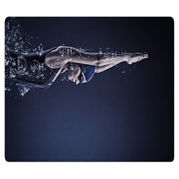 Female Swimmer Concept Image Area Rug