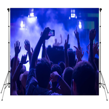Festival Crowd Custom Size Backdrop