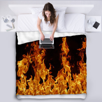Feuer Hintergrund Fleece Blanket