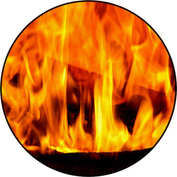Feuer Und Flamme Round Rug