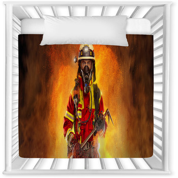 firefighter baby bedding