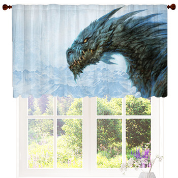 Fierce Ice Dragon Digital Custom Size Valance