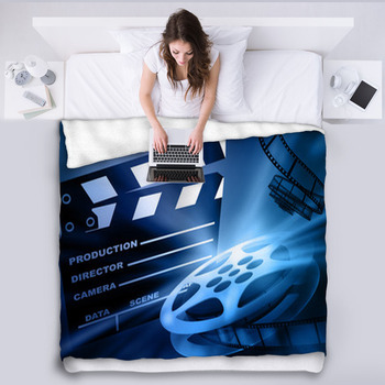 Film Background Fleece Blanket