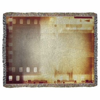 Film Frames Woven Throw Blanket
