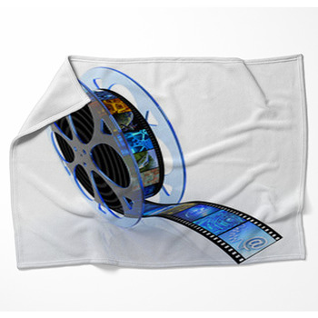 Film Reel With Images Fleece Blanket