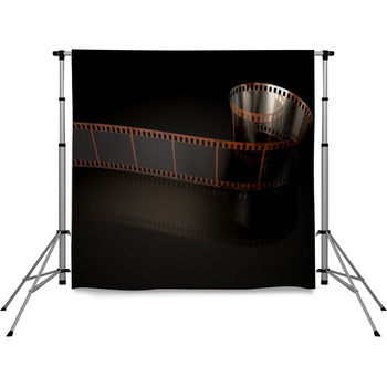 Film Strip Curled Pole Pocket Backdrop