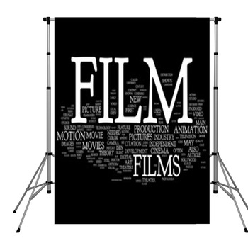 Film Word Cloud Pole Pocket Backdrop