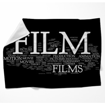 Film Word Cloud Woven Throw Blanket