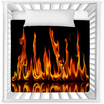 Fire And Flames Baby Crib Comforter