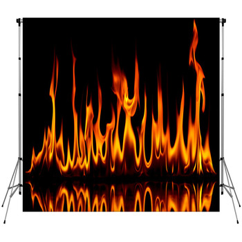 Fire And Flames Custom Size Backdrop