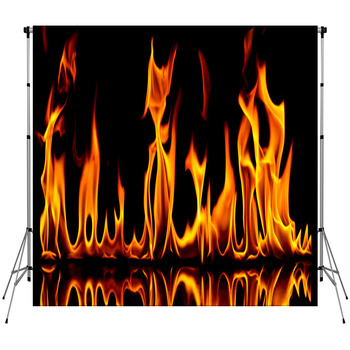 Fire And Flames Custom Size Backdrop