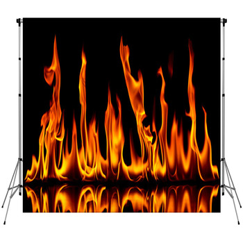 Fire And Flames Custom Size Backdrop