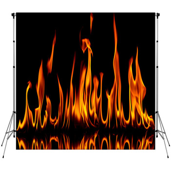 Fire And Flames Custom Size Backdrop