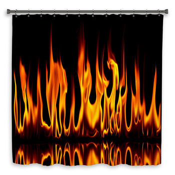 Fire And Flames Custom Size Shower Curtain