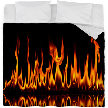 Fire And Flames Fleece Bed Blanket