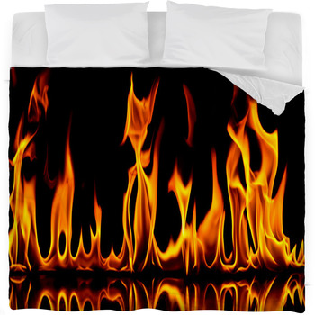 Fire And Flames Fleece Bed Blanket