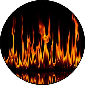 Fire And Flames Round Rug
