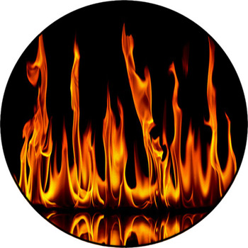 Fire And Flames Round Rug