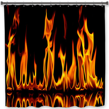 Fire And Flames Shower Curtain