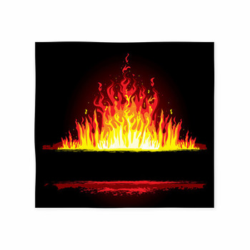 Fire Background Custom Size Floor Mat