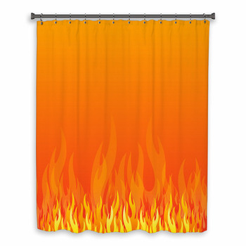 Fire Background Custom Size Shower Curtain