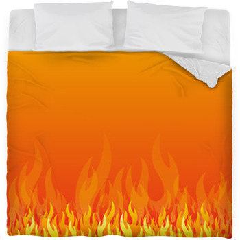 Fire Background Fleece Bed Blanket