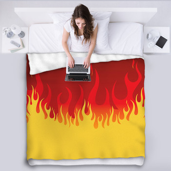 Fire Background Fleece Blanket