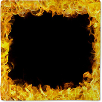 Fire Border With Flames Baby Blanket