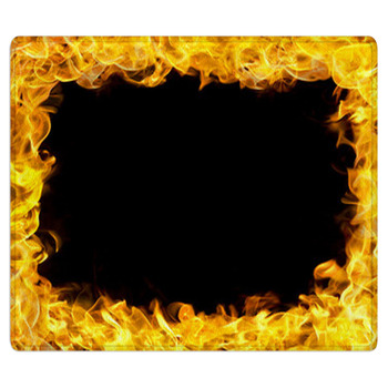 Fire Border With Flames Bath Mat