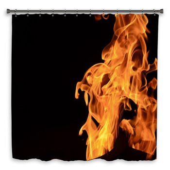 Fire Custom Size Shower Curtain
