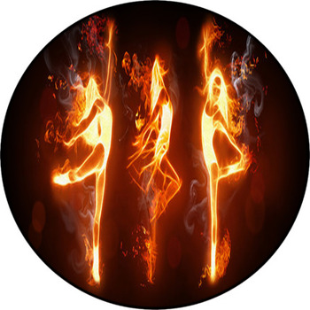 Fire Dance Round Rug