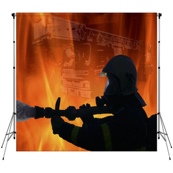 Fire Destroys Firefighter Fleece Backdrop