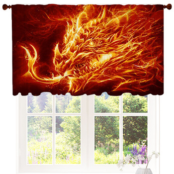 Fire Dragon Portrait Custom Size Valance