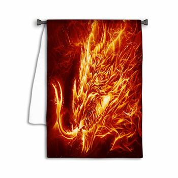 Fire Dragon Portrait Towel