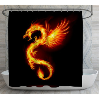 Fire Dragon Shower Curtain