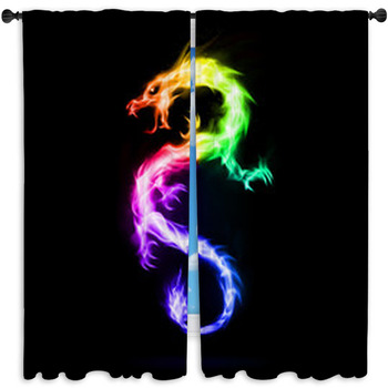 Fire Dragon Window Curtain