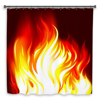 Fire Flames Background Custom Size Shower Curtain