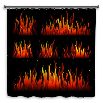 Fire Flames Shower Curtain